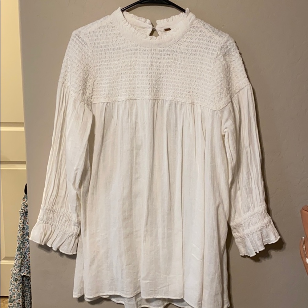 free people white tunic dress. never worn!